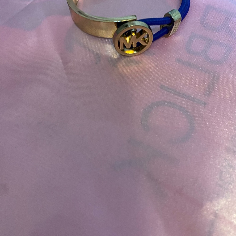 Michael Kors Gold and Blue Logo Bracelet - Picture 3 of 6